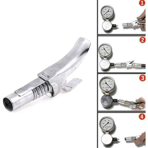 Heavy Duty Quick Release Grease Gun Coupler 10000PSI Self-locking Two Press Easy to Push Lock-clamp high-pressure grease nipple