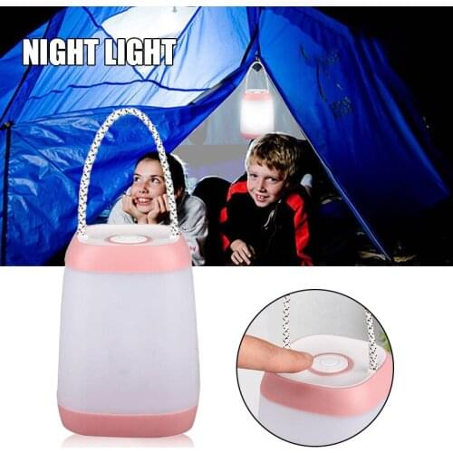 LED Night Light USB Rechargeable Camping Light Bedside Lamp Handle Rope for Bedroom Outdoor Camping Living Room Parties outdoors