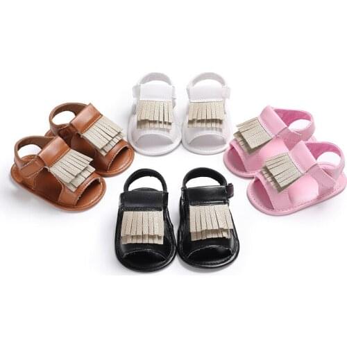 Newborn summer shoes baby soft shoes men and women baby tassel color matching casual First Walkers Baby Shoes