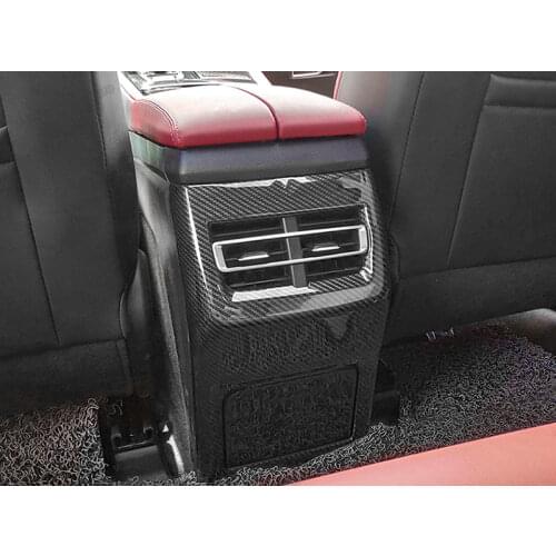 Lsrtw2017 for Changan Cs85 Car Rear Armrest Vent Frame Trims Interior Accessories Chrome 2018 2019 2020 2021 Carbon Fiber