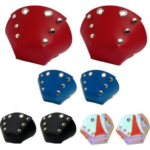 Roller Skate Toe Guards PU Leather Roller Skating Cap Skates Leather Toe Cap Protective Cover Skate Sneakers Toes Protectors