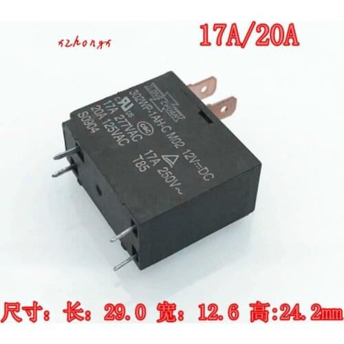 1 pçs/lote 302WP-1AH-C M02 JQX-62F-012-1H 12VDC 17A 302WP-1AH-C-M02-12VDC