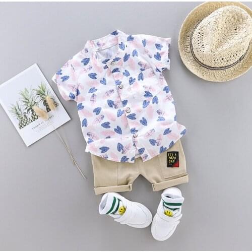 100% Cotton Kids Clothing Sets Fashion Cartoon Leisure Baby Boy Clothes Shirt+Shorts 2 Pcs Print Clothing for Boy Clothes 1-4 Y