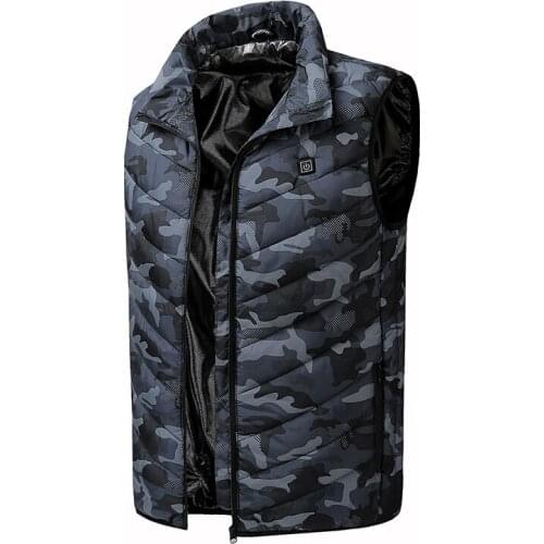 2019 New usb heated vest men winter electrical heated sleevless jacket travel heating vest outdoor waistcoat hiking heater vests