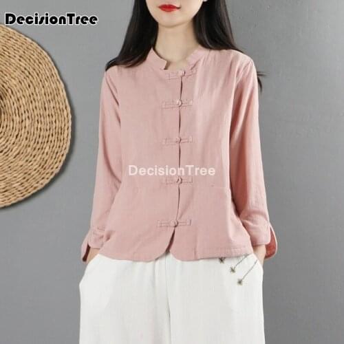 2021 traditional qipao blouse women tang suit retro casual chinese style cheongsam top traditional chinese blouse qipao tops