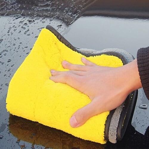 3/5 Pcs 30x30cm Car Care Polishing Wash Towels Plush Microfiber Washing Drying Towel Strong Thick Plush Car Cleaning Cloth