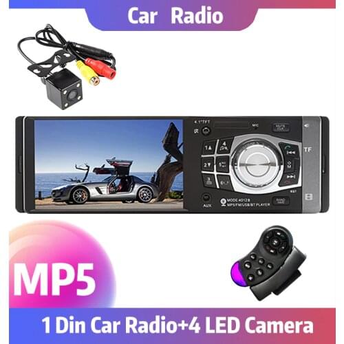 4.1 Inch HD TFT Screen Car Radio Stereo Bluetooth 1 din Support Rear Camera SD/USB MP4/MP5 Player Mirror Link Only For Android
