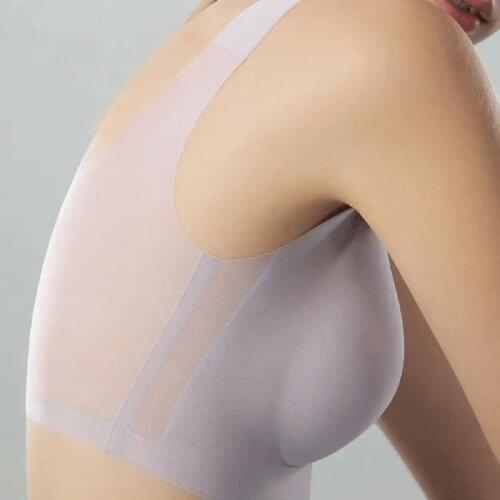 Latex Seamless Bras For Women Plus Size Womens Underwear Push Up Bra Sexy Wireless Bralette Ultra Thin Breathable Female BH