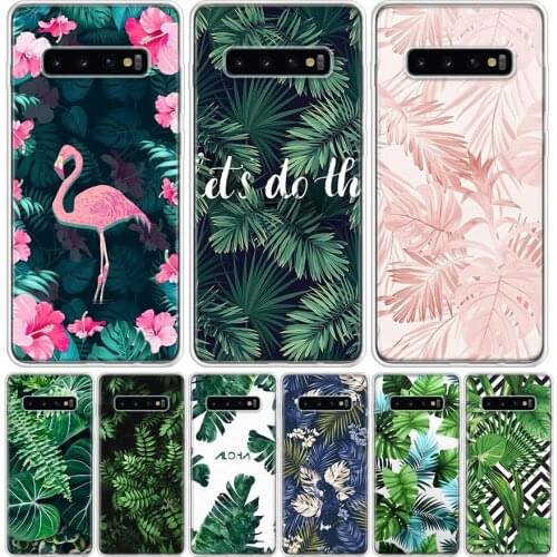 Tropical Plant Green Leaf Flower Phone Case For Samsung Galaxy A50 A70 A30S A51 A71 A10 A20E A40 A90 A20S M30S A6 A7 A8 A9 Plus