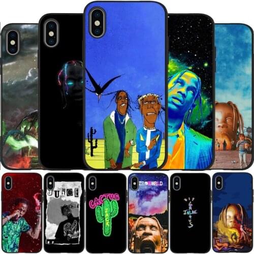 Cactus jack travis scott hiphop Black Phone Case For IPhone 12 Mini 11 Pro Max XR XS XSMax X 5 5S SE 2020 6 7 8 Plus TPU Cover