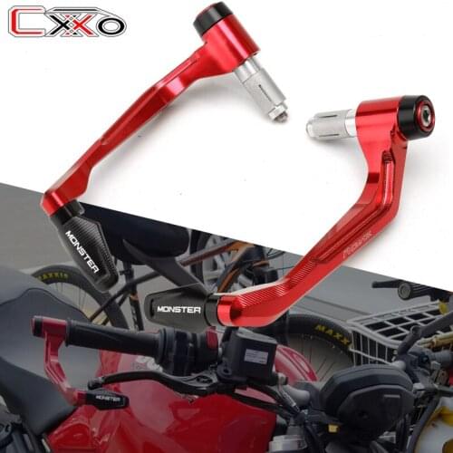 For DUCATI Monster 821 695 696 MONSTER 797 1200 1200S 1100/S CNC Handlebar Grips Guard Brake Clutch Levers Guard Protector
