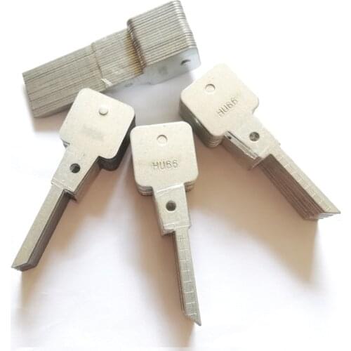 HU66 lishi scare key plates engraving blanks for locksmith kia flip key blade