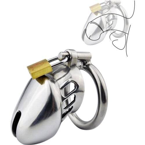 Stainless Steel Cock Cage Male Chastity Device Outdoor Wear Metal CBT Penis Lock Rings BDSM Bondage Gay Ladyboy Sex Toys for Men