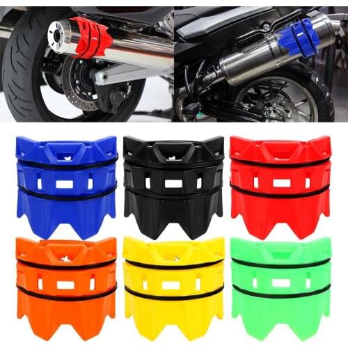 LEEPE Motorcycle Exhaust Muffler Pipe Shield Protector Guard Universal Anti-hot Glue