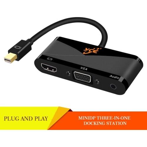 Mini DP to HDMI+VGA+Audio Converter 4K*2K HD Cable Multifunctional Docking Station Three in One MiniDP to HDMI 30HZ M71