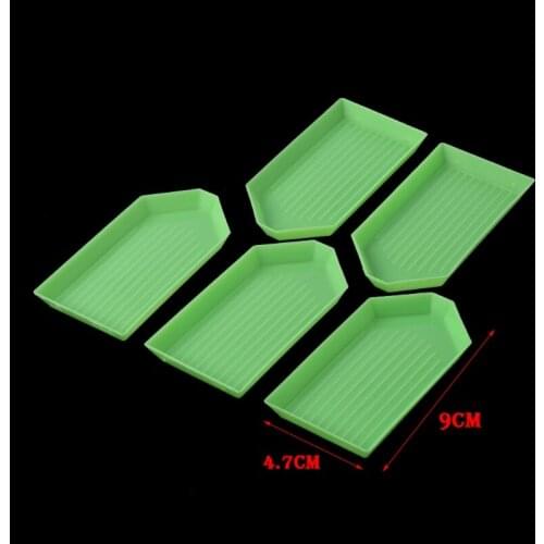 5Pcs DIY 5D Diamond Painting Rhinestone Plate Tray Embroidery Cross Stich Tool