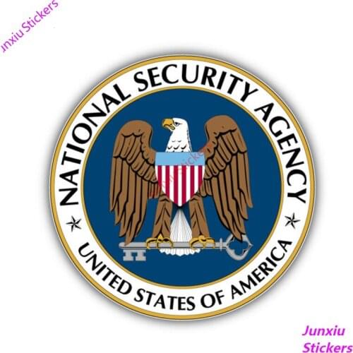 National Security Agency America Flag Car Stickers and Decal Bumper for Bmw E46 Cover Scratches Auto Car Accessories KK17*17cm