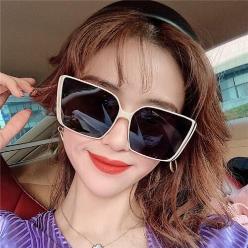Vintage Big Frame Trendy Gradient Square Sunglasses Women Fashion Luxury Brand Designer Black Sun Glasses Female Oversize Shades