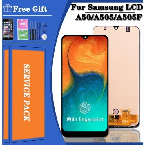 Original SUPER AMOLED For Samsung Galaxy A50 SM-A505FN/DS A505F/DS A505 LCD Display Touch Screen Digitizer Assembly
