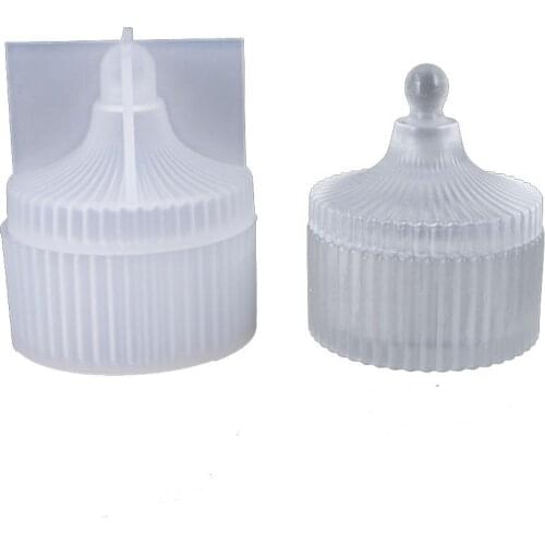 DIY Crystal Epoxy Mold Round Jewelry Storage Box With Lid Silicone Mold Chocolate Candy Pastry Cake Baking Molds