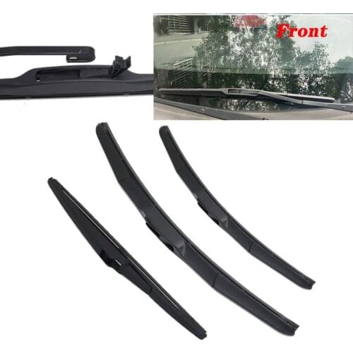 Car Front & Rear Wiper Blades Set For Suzuki Grand Vitara 2005-2015 Windshield Windscreen Wiper blade