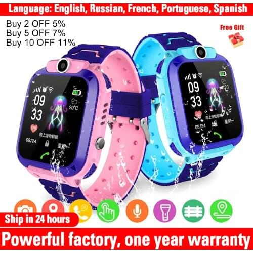2021 Q12 Kids Gift Watches Smartwatch Childrens Smart Watch with SIM Card Call Location Tracker SOS for Children Waterproof