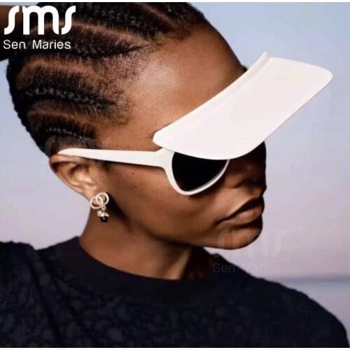 One Piece Square Sunglasses 2021 Women Men Oversized Shades Glasses Luxury Brand Designer Sun Glasses Eyewear UV400