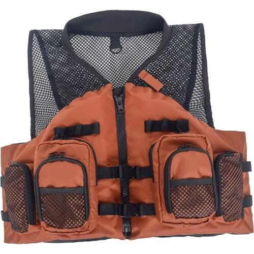 Multi-Pockets with Foam Pad Sleeveless Jacket Life-Saving Vest