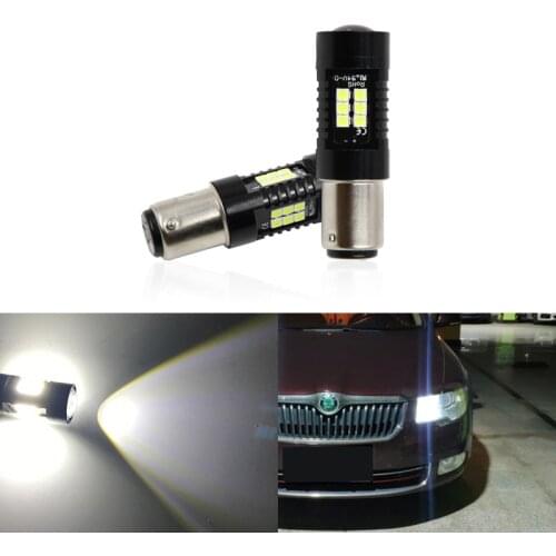 For Skoda Octavia 3 MK3 A7 5E 2014-2019 2x Canbus P21/5W Led Car 1157 BAY15D Projector Lights Led DRL Daytime Running Lamp