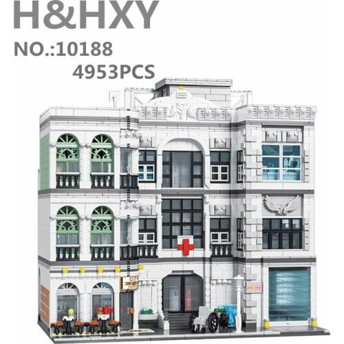 IN STOCK Modular Building 10188 Hospital 4953pcs Compatible Modular City Blocks Bricks Educational Toys Christmas Gifts 10189
