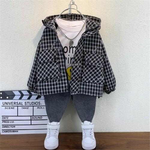 Boys Outerwear Spring Autumn Kids Fashion Cottin Hoodies For Baby 2 To 8 Years Children Casual Coat Toddler Jacket Sports Outfit