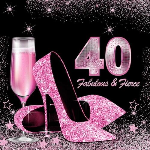 Pink high heel picture photo backgrounds vinyl 40 fabulous party Fotografia photography backdrops for photo studio props lv-2293