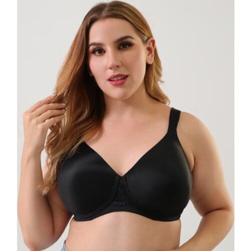 Womens Seamless Minimizer Brassiere Plus Size Smooth Full Figure Large Busts Underwire Bras 90A 105A 110A 115A 110B 115B