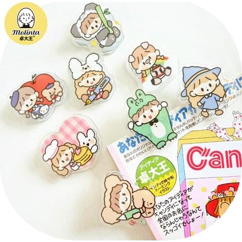 1pcs/lot Brief Style Shaped Molinta animals Acrylic Paper memo Clip Bookmark Stationery School Office Supply Escolar Papelaria