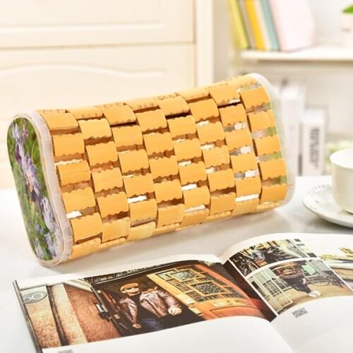 1pc PE Rattan Pillow Summer Cool Pillow Block Hollow Bamboo Summer Sweat Steaming Pillow Head Pillow
