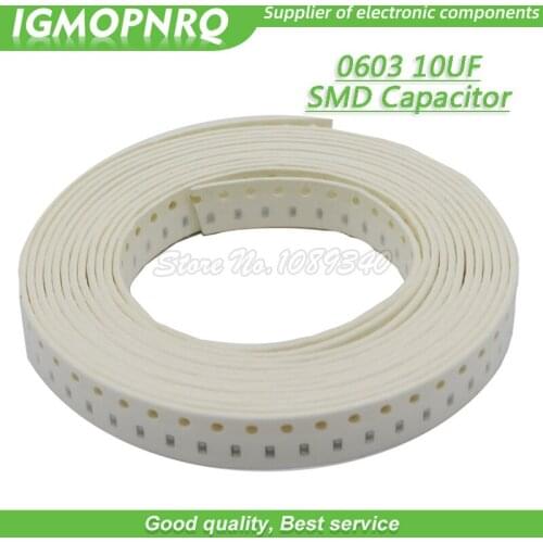 100pcs 10uF X5R precision 20% 6.3V 0603 106 SMD Thick Film Chip Multilayer Ceramic Capacitor