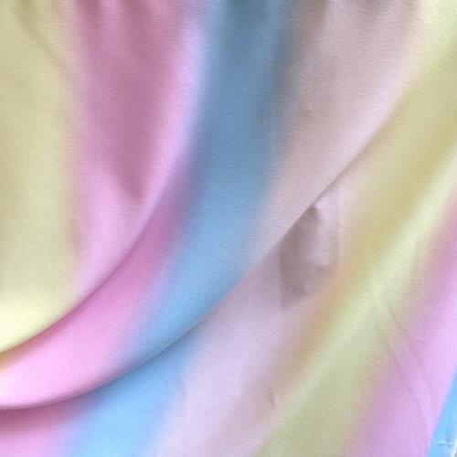 100cm*148cm Rainbow Dress Material Non-transparent Chiffon Fabric Omber Gradient