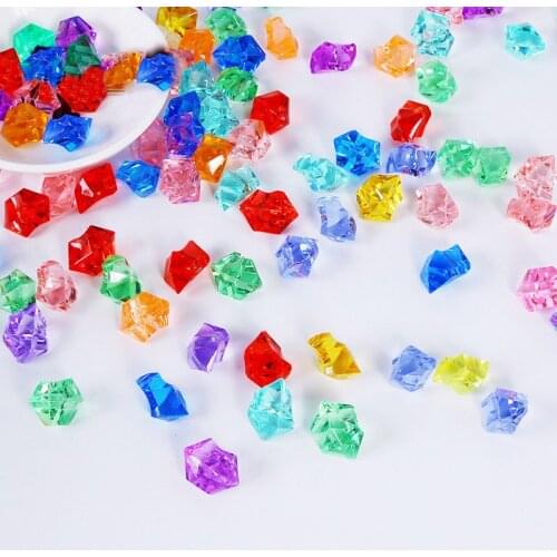 20g Acrylic Crystal Stone Colorful Transparent Ice Cube Slime Supplies For Childern Ornament Scrapbook Plasticine DIY Crafts