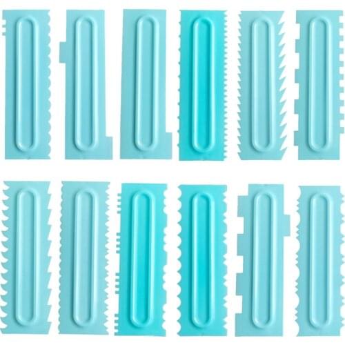 3pcs/set Cake Decorating Tools Icing Comb Scraper Textures Fondant Mousse Cream Spatula Edge Smoother Baking Pastry Mold k886