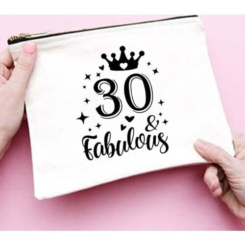 30 Fabulous Printed Makeup Bag Travel Cosmetic Case Female Toiletries Storage Bags Ladies Beauty Pouch Organizer Birthday Gifts