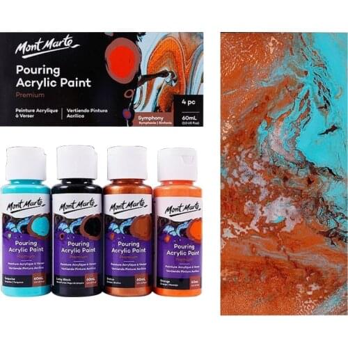 60ML Pigment Acrylic Paints Set Fluid Marbling Pigment Pouring Medium Drawing Tool For Artist DIY Art Supplies