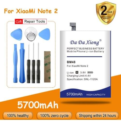 High capacity Battery 5500mAh BM48 For Xiaomi Note 2 Note2 Replacement batteries + free tools