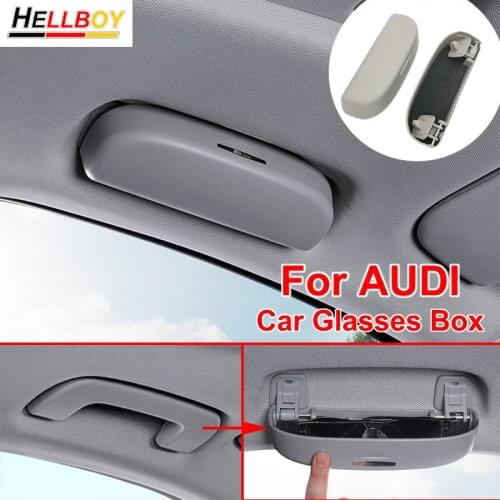 Car Accessories Sunglasses Glasses Case For Audi Q3 F3 Q5 8R Q7 4L 2013-2019 A3 8V A4 B8 B9 2009-2020 Sun Glasse Holder Box