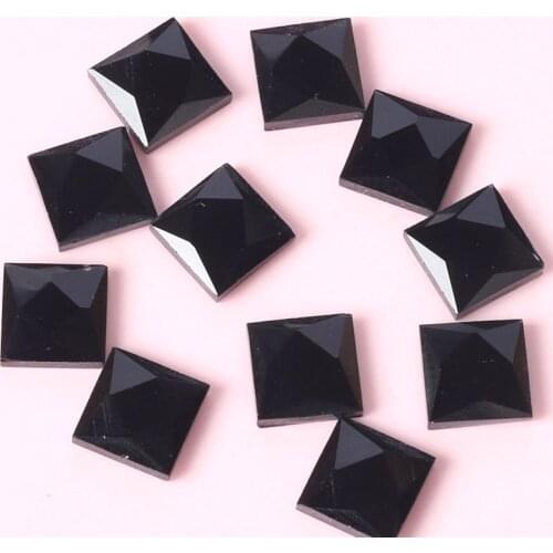 Free shipping!HOT! black square flat back glass crystal rhinestones DIY mobile phone shell nail art High grade jewelry materials