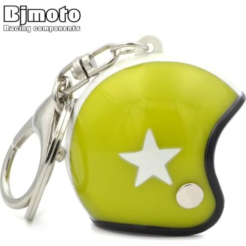BJMOTO Motorcycle Helmet Keychain Pendant Classic Key Ring Keyfob Casque Key Holder Sport Events Premium Creative Business Gifts