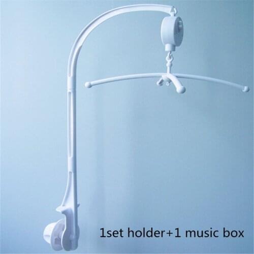 Baby Crib Holder Rattles Bracket Set Clockwork Music Box DIY Bed Bell Toy