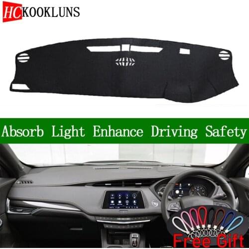 For Cadillac XT4 2018 Right Hand Drive Dashboard Cover Car Stickers Sun Shade Dash Mat Carpet Interior Accessories