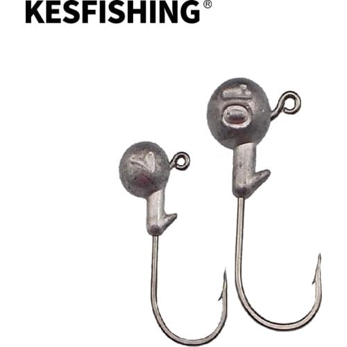 KESFISHING Fishing Lead Jig head 3g 5g 7g 10g 14g Jig bait Lead Head Hook Fishing Hooks For Soft Lure