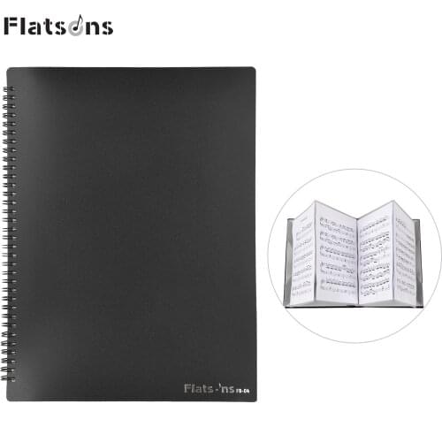 Flatsons FB-04 A4 Size Music Score Holder Paper Sheet Document Organizer Music Paper Folder 40 Pockets for Guitar Violin Piano