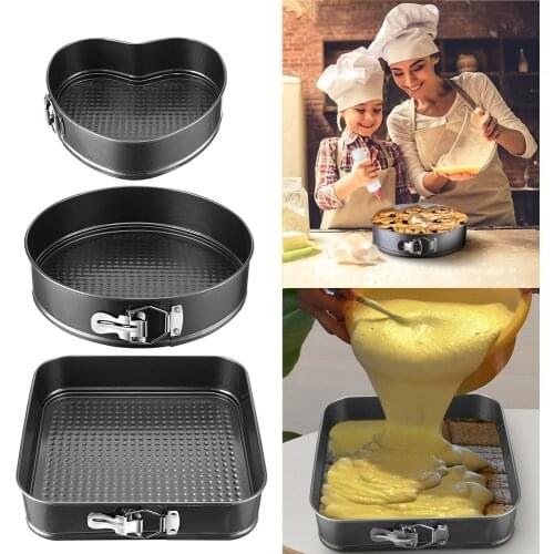 3PCS/SET Non-Stick Cake Pan Baking Spring Form Coating Pan Mold Baking Tool DIY Detachable Mould Kitchen Supplies TUE88